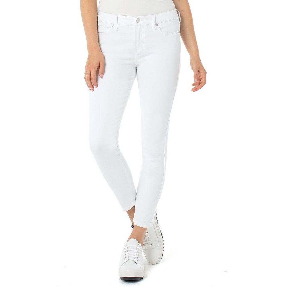 Women's Skinny Ankle Pants Cotton Spandex 28 Inseam Mid-Rise Comfortable
